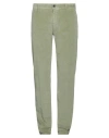 Incotex Man Pants Sage Green Size 35 Cotton, Elastane In Sage Green