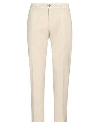 Incotex Man Pants Sage Green Size 35 Cotton, Elastane In Sage Green