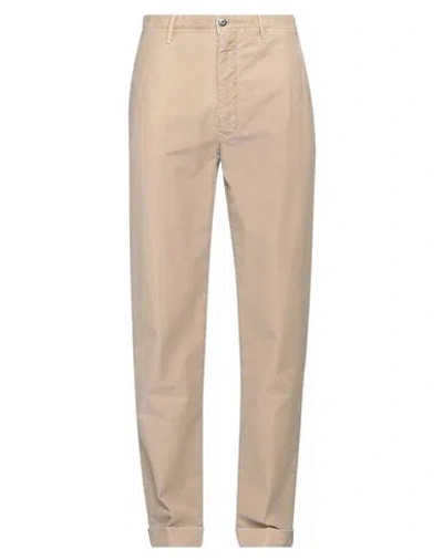 Incotex Man Pants Sand Size 33 Cotton, Elastane In Beige