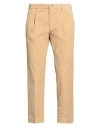 Incotex Man Pants Sand Size 34 Cotton, Elastane In Nude