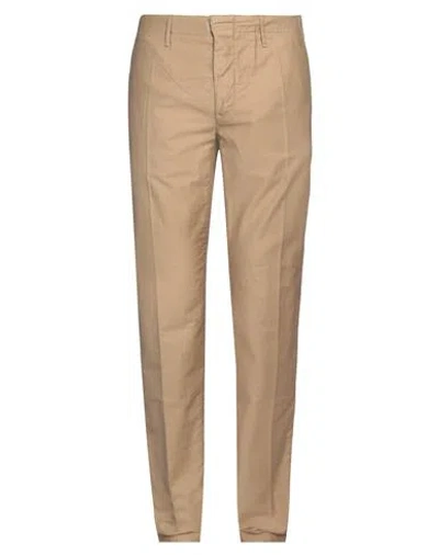 INCOTEX INCOTEX MAN PANTS SAND SIZE 35 COTTON