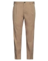 Incotex Man Pants Sand Size 36 Cotton, Elastane In Brown