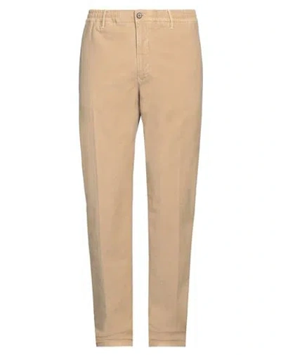Incotex Man Pants Sand Size 36 Cotton, Elastane In Beige