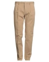 Incotex Man Pants Sand Size 38 Cotton, Elastane In Brown