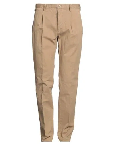 Incotex Man Pants Sand Size 38 Cotton, Elastane In Brown
