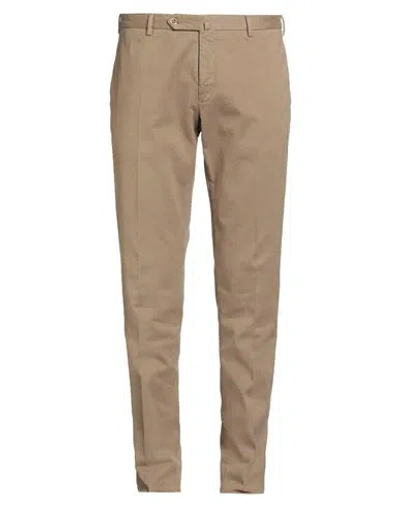 Incotex Man Pants Sand Size 40 Cotton, Elastane In Animal Print