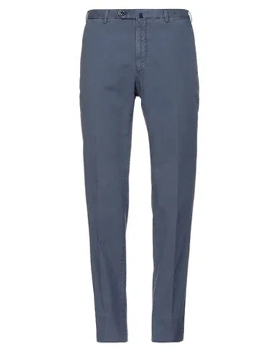Incotex Man Pants Slate Blue Size 34 Cotton, Elastane