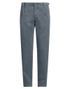 Incotex Man Pants Slate Blue Size 33 Cotton, Elastane In Blue