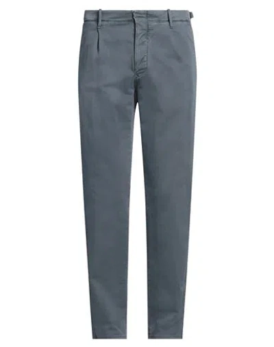 Incotex Man Pants Slate Blue Size 33 Cotton, Elastane