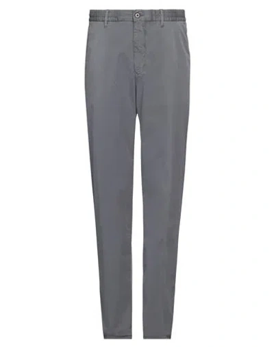 Incotex Man Pants Slate Blue Size 35 Cotton, Elastane In Slate Blue