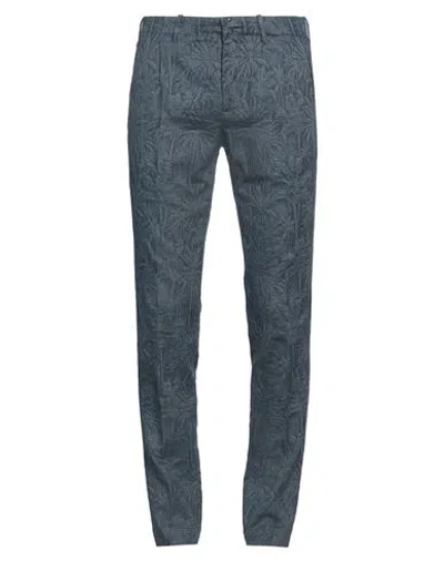 Incotex Man Pants Slate Blue Size 40 Cotton