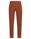 Incotex Man Pants Tan Size 32 Cotton, Elastane In Brown