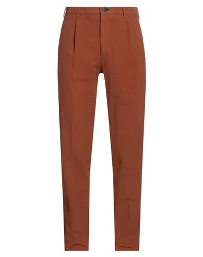Incotex Man Pants Tan Size 32 Cotton, Elastane In Brown