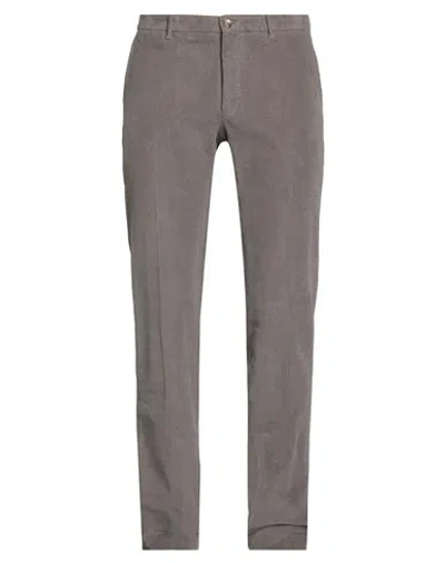 Incotex Man Pants Taupe Size 36 Cotton, Elastane In Gray