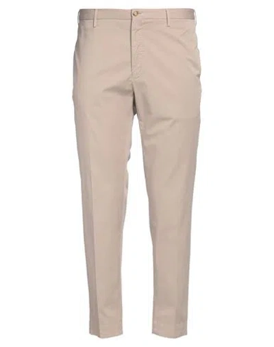 Incotex Man Pants Taupe Size 42 Cotton, Elastane In Grey