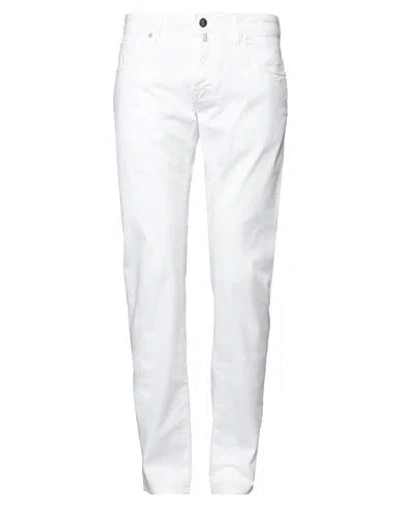 Incotex Man Pants White Size 32 Cotton, Elastane In White