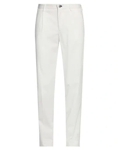 Incotex Man Pants White Size 44 Cotton, Lyocell, Elastane In White