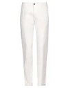 Incotex Man Pants White Size 32 Cotton, Elastane