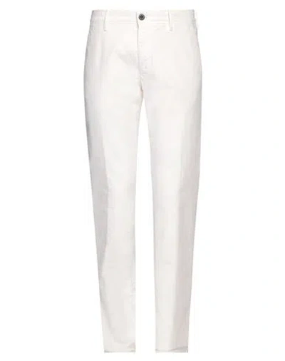 Incotex Man Pants White Size 33 Cotton, Elastane