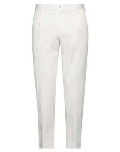 Incotex Man Pants White Size 34 Cotton, Elastane