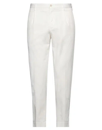 Incotex Man Pants White Size 36 Cotton, Elastane