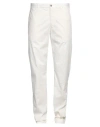 Incotex Man Pants White Size 36 Cotton, Elastane