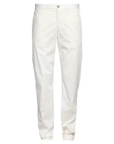 Incotex Man Pants White Size 36 Cotton, Elastane