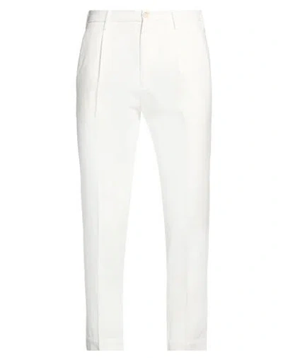 Incotex Man Pants White Size 36 Cotton, Linen