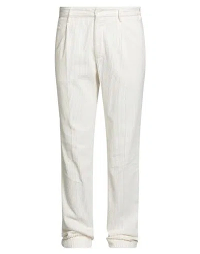 Incotex Man Pants White Size 38 Cotton