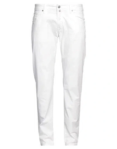 Incotex Man Pants White Size 40 Cotton, Elastane In White