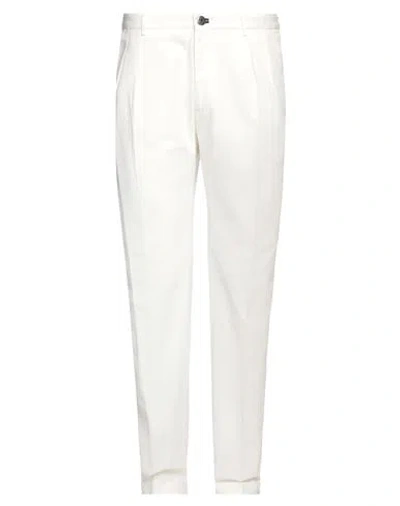 Incotex Man Pants White Size 38 Cotton, Linen
