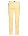 Incotex Man Pants Yellow Size 34 Cotton, Elastane