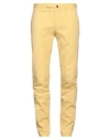 INCOTEX INCOTEX MAN PANTS YELLOW SIZE 36 COTTON, ELASTANE