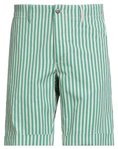 Incotex Man Shorts & Bermuda Shorts Green Size 35 Cotton