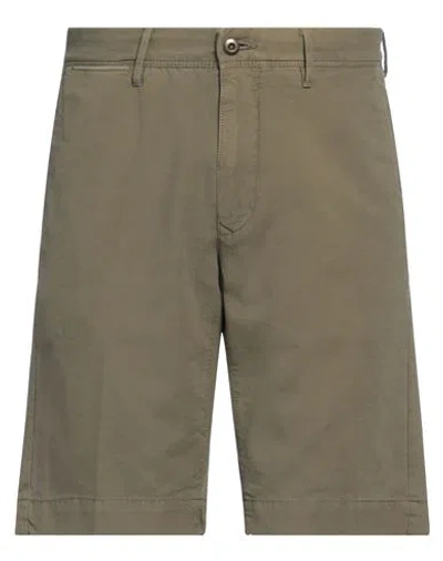 Incotex Man Shorts & Bermuda Shorts Military Green Size 30 Cotton, Elastane