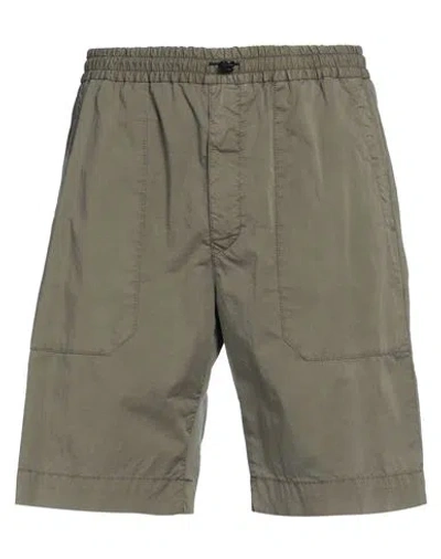 Incotex Man Shorts & Bermuda Shorts Military Green Size 36 Cotton, Elastane In Green
