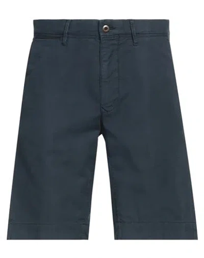 Incotex Man Shorts & Bermuda Shorts Navy Blue Size 31 Cotton, Elastane