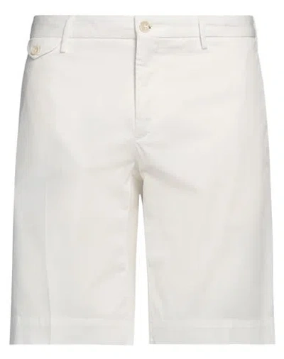 Incotex Man Shorts & Bermuda Shorts Off White Size 36 Cotton, Elastane In Neutral