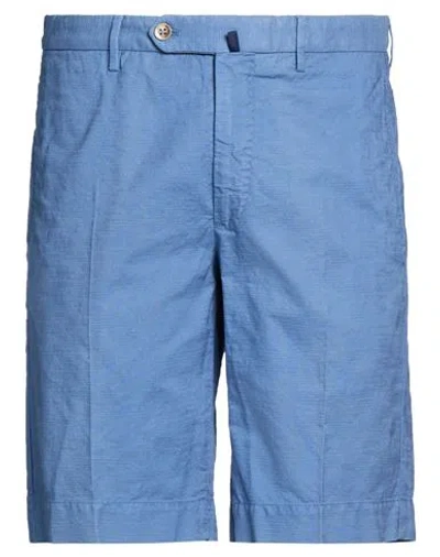Incotex Man Shorts & Bermuda Shorts Pastel Blue Size 40 Cotton