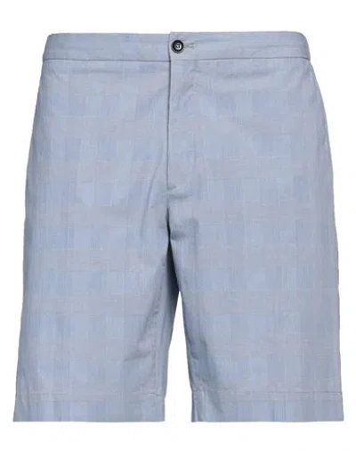 Incotex Man Shorts & Bermuda Shorts Slate Blue Size 44 Cotton, Elastane