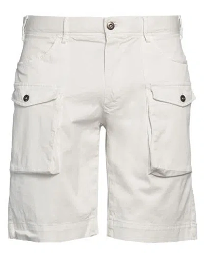 Incotex Man Shorts & Bermuda Shorts White Size 34 Cotton, Elastane