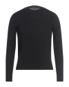 Incotex Man Sweater Midnight Blue Size 48 Linen, Cotton