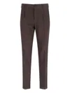 Incotex Pleated Chino Trousers In Brown