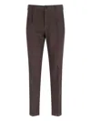 Incotex Pleated Chino Trousers In Brown