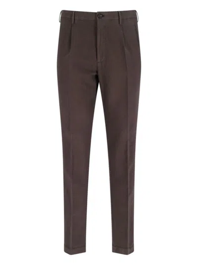 INCOTEX MEDIUM RISE BROWN CHINOS