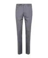 Incotex High-waisted Virgin Wool Chino Pants In Gray