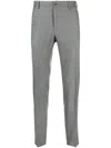 Incotex Mélange Tapered-leg Trousers In Grey
