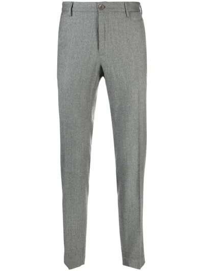 Incotex Mélange Tapered-leg Trousers In Grey
