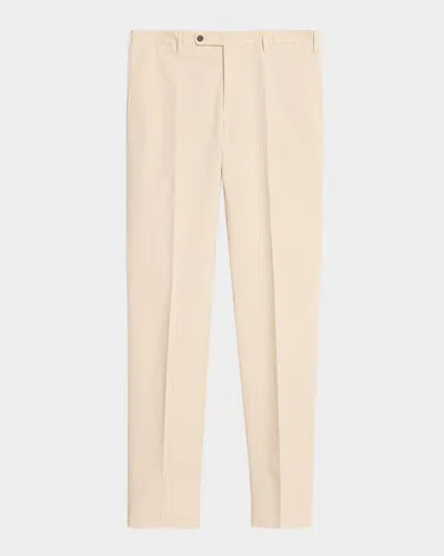 Incotex Men & Apos;s Pressed-crease Cotton Trousers In Neutral