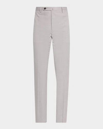 Incotex Men & Apos;s Slim-fit Tropical Wool Trousers In Gray